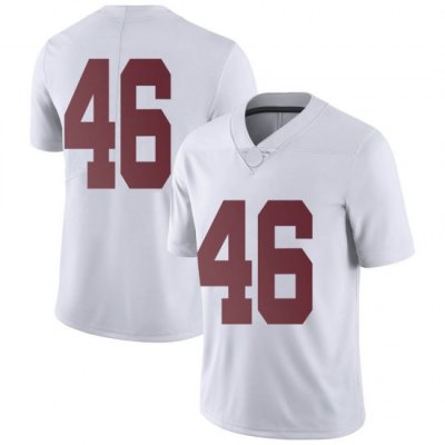 NCAA Men's Alabama Crimson Tide #46 Melvin Billingsley Stitched College Nike Authentic No Name White Football Jersey WG17D35ES
